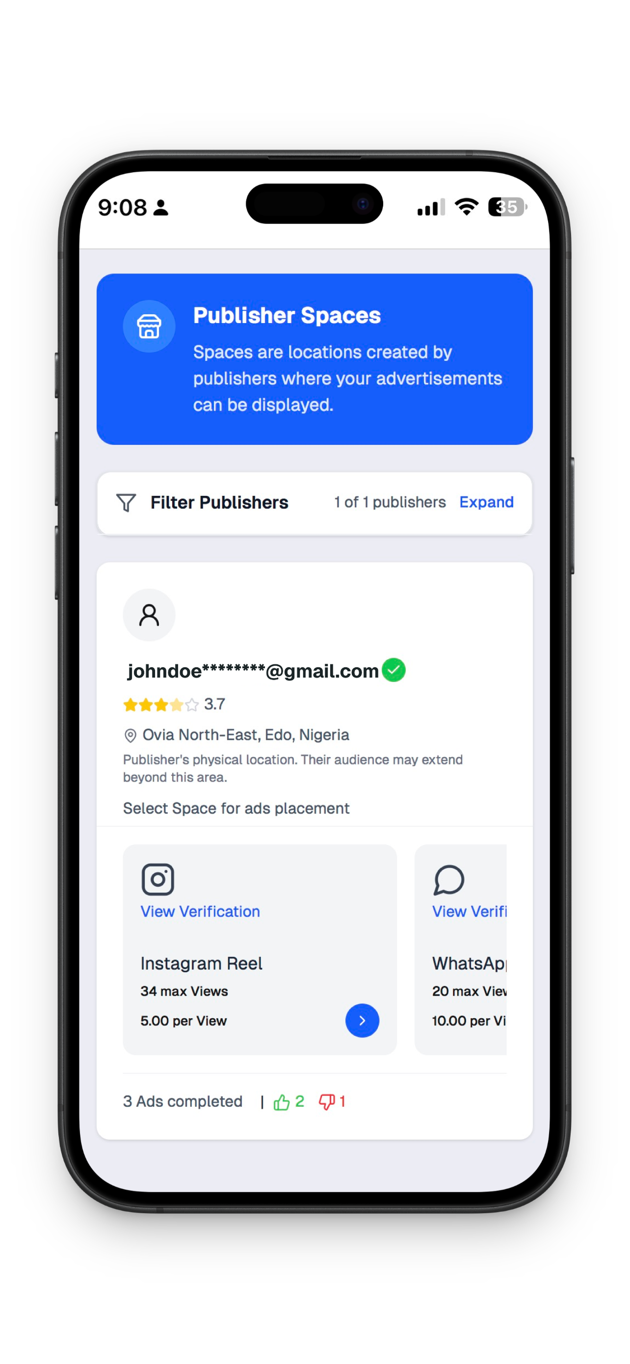 Mobile App Interface - Launch & Connect