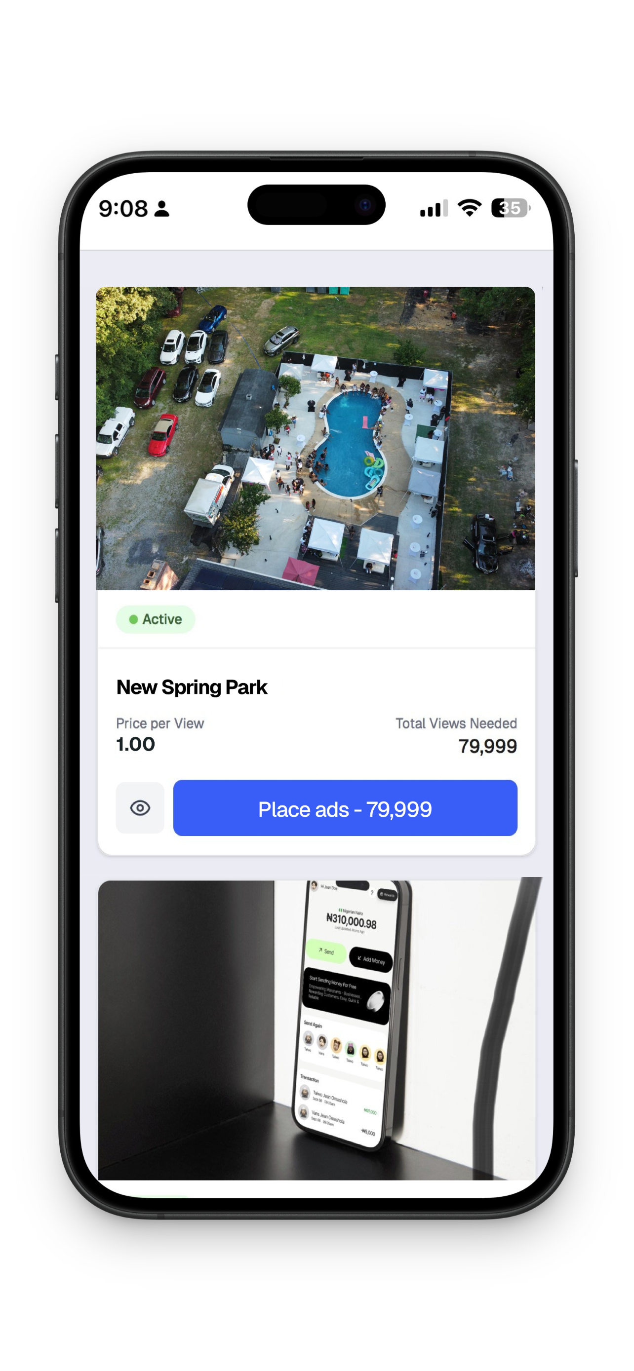 Mobile App Interface - Browse & Promote